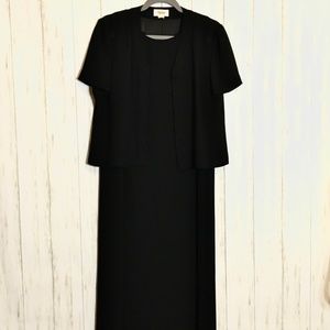 Talbots 2 Piece Black Dress/Jacket